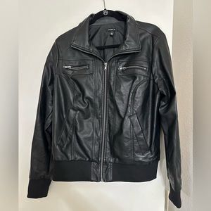 Black Leather Torrid Jacket. Size 0X.